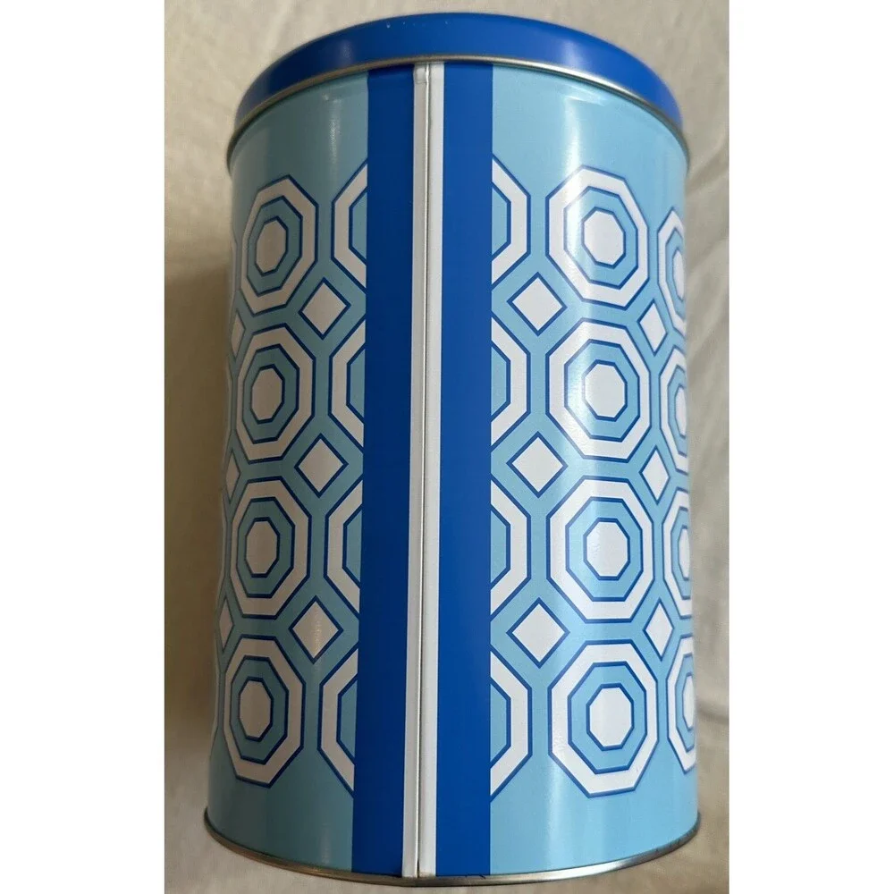 RARE Jonathan Adler Keurig Canister Tin Abstract Limited Edition 2020 Mod Blue